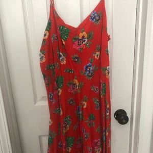 Red Floral Sun Dress
